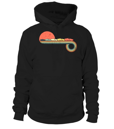 Car Sportscar Retro Vintage Sunset Rainbow Color Hoodie Unisex
