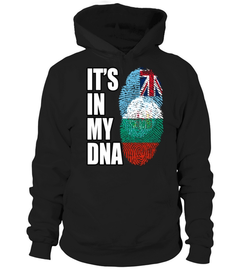 Fijian And Bulgarian Mix Heritage DNA Flag Hoodie Unisex