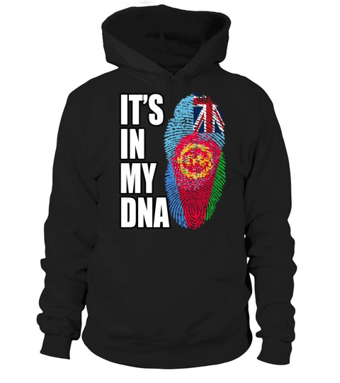 Fijian And Eritrean Mix Heritage DNA Flag Hoodie Unisex