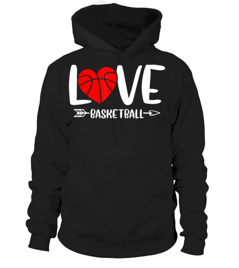 Funny Valentines Day Hearts Basketball Lover Hoodie Unisex