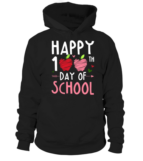 Happy 100th Day of School Kindergarten Teachers Hoodie Unisex