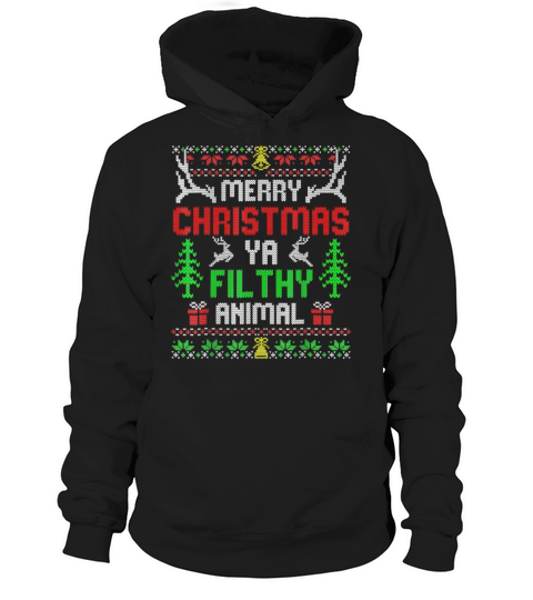 Merry Christmas Animal Filthy Ya Hoodie Unisex