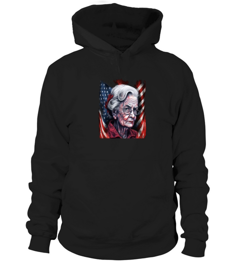 Retired Military Vintage Veteran American Mom Hoodie Unisex