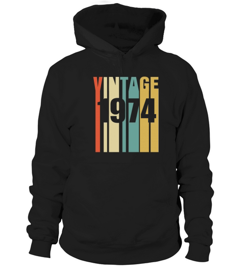 Vintage 1974 Retro Hoodie Unisex