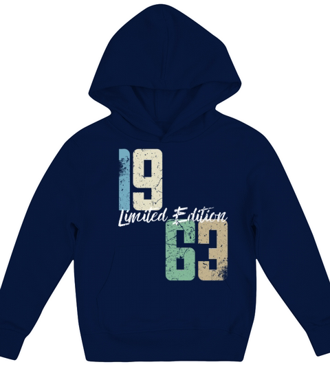 60 Years Vintage 1963 Retro 60th Birthday Kids Hoodie
