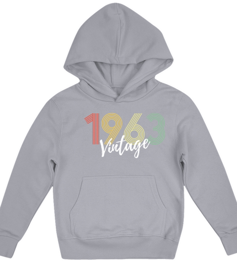 60 Years Vintage 1963 Retro 60th Birthday Kids Hoodie