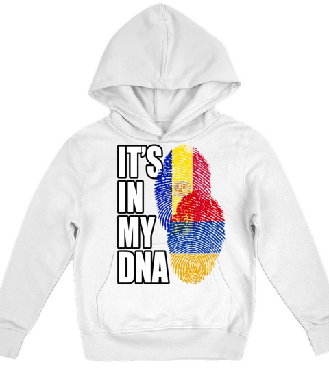 Armenian And Andorran Mix Heritage DNA Flag Kids Hoodie