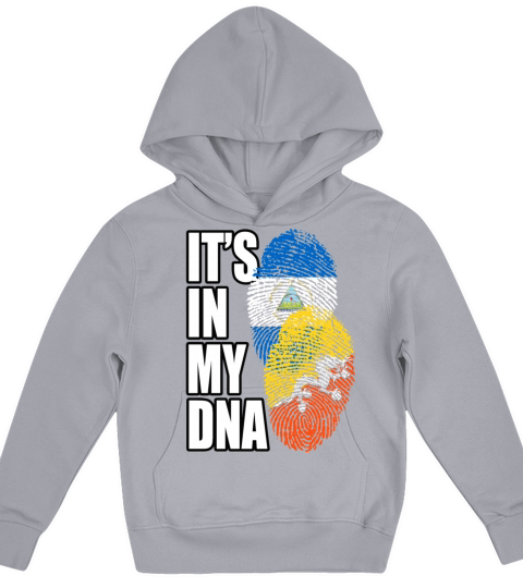 Bhutanese And Nicaraguan Mix Heritage DNA Flag Kids Hoodie