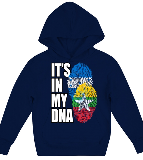 Burmese And Honduran Mix Heritage DNA Flag Kids Hoodie