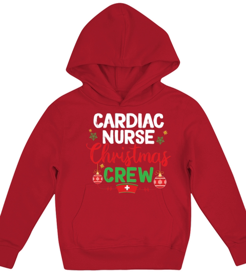 Cardiac Nurse Christmas Crew Cardiac Nursing Kids Hoodie