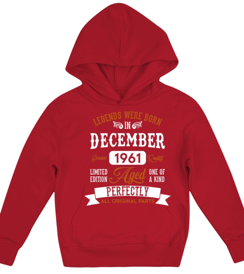 December 1961 Legends Birthday Gift Kids Hoodie