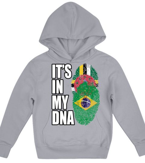 Dominican And Brazilian Mix Heritage DNA Flag Kids Hoodie