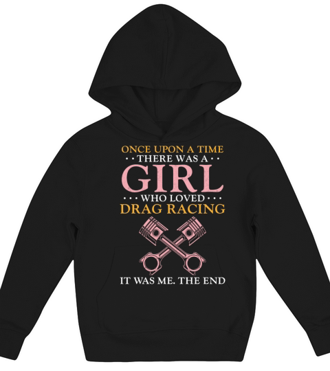 Drag Racing Race Car Girl Once Kids Hoodie