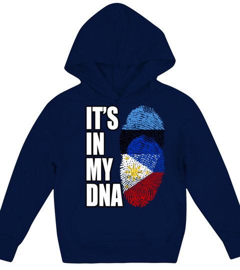 Estonian And Filipino Mix Heritage DNA Flag Kids Hoodie