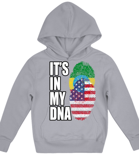 Ethiopian And American Mix Heritage DNA Flag Kids Hoodie