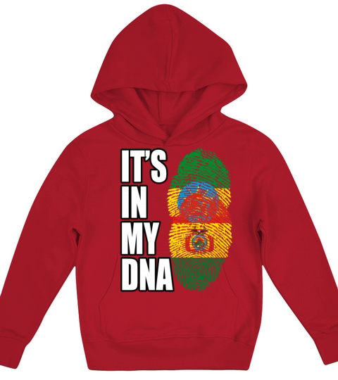 Ethiopian And Bolivian Mix Heritage DNA Flag Kids Hoodie