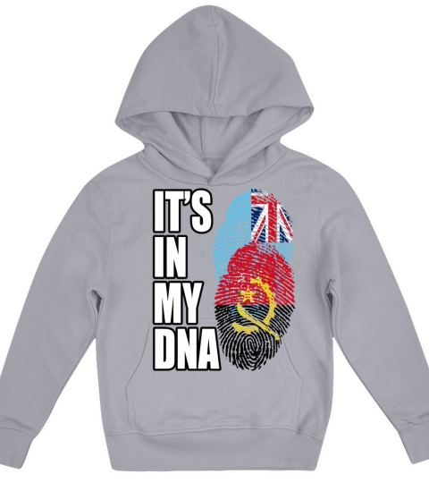 Fijian And Angolan Mix Heritage DNA Flag Kids Hoodie