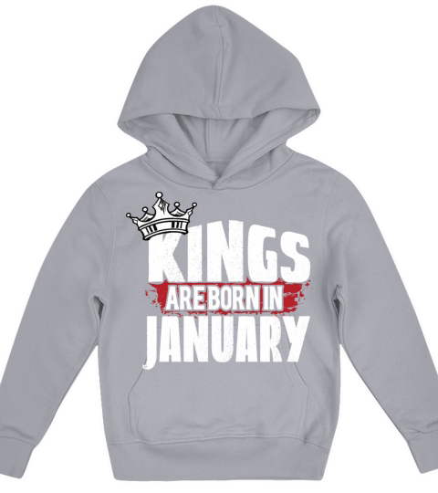 Kings are born in january Kids Hoodie