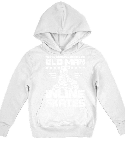Never underestimate an old man with inline skates Kids Hoodie