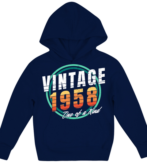 Vintage 1958 Shirt for Men Women 65 Year Old 65th Kids Hoodie