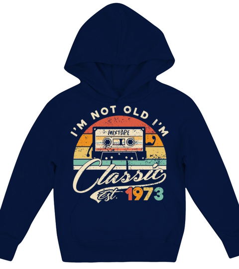 Vintage 1973 50th Birthday gift Retro Men Women Kids Hoodie
