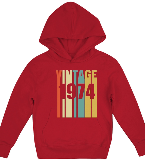 Vintage 1974 Retro Kids Hoodie