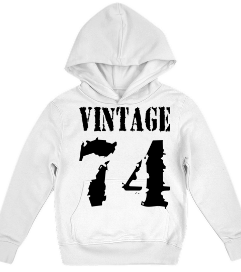 Vintage 1974 - Vintage 74 - Party Vector Kids Hoodie