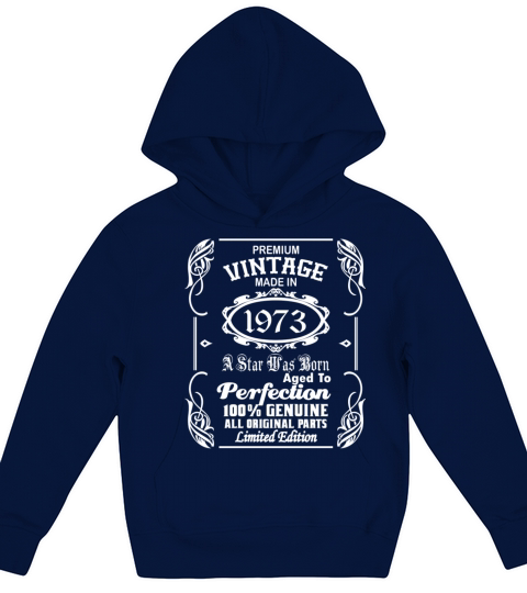 Vintage made in 1973 Kids Hoodie