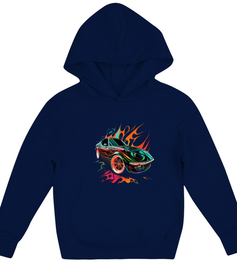 Vintage Sports Car Lovers Retro Pop Art Sports Car Kids Hoodie