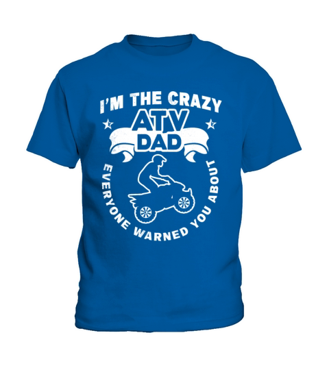 all terrain vehicles Crazy DAD theme vintage style Kids T-Shirt