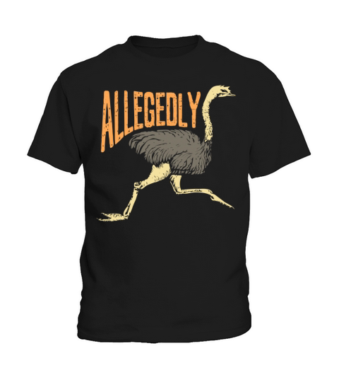 Allegedly Ostrich Running Bird Vintage Kids T-Shirt