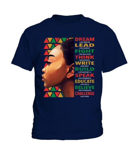 BLM Melanin Pride African American Black History Kids T-Shirt