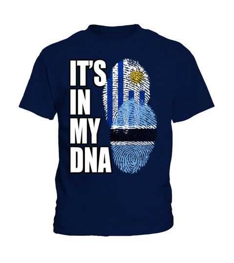 Botswana And Uruguayan Mix Heritage DNA Flag Kids T-Shirt