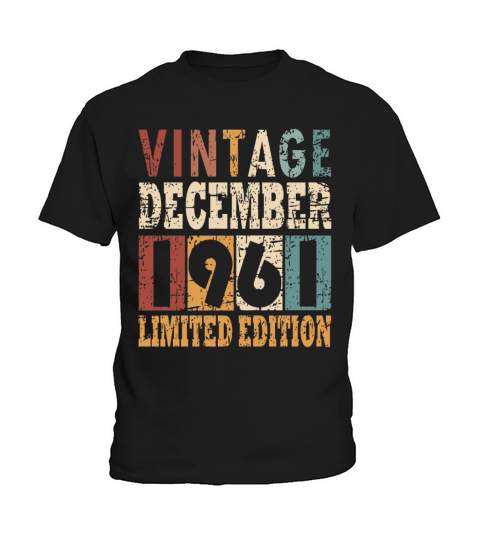 December 1961 61st Birthday Gentlemen Kids T-Shirt