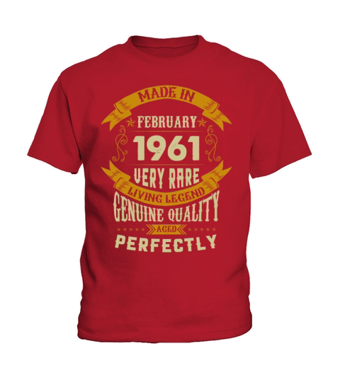 February 1961 Vintage Birthday Present Kids T-Shirt