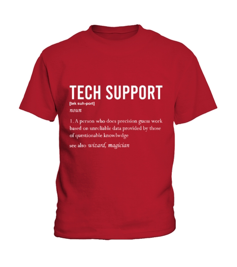 Funny Quote Tech Support Definition Nerd Technicia Kids T-Shirt
