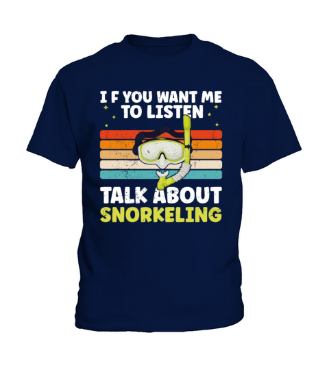 Funny Snorkeling Dive Design For Snorkeler Cool Kids T-Shirt