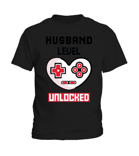 Funny Valentines Day Husband Level Unlocked Kids T-Shirt