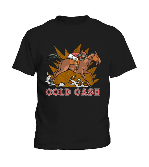Horse Racing Cold Cash Thoroughbred Horse Racer Kids T-Shirt