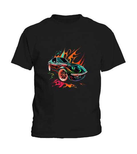 Vintage Sports Car Lovers Retro Pop Art Sports Car Kids T-Shirt