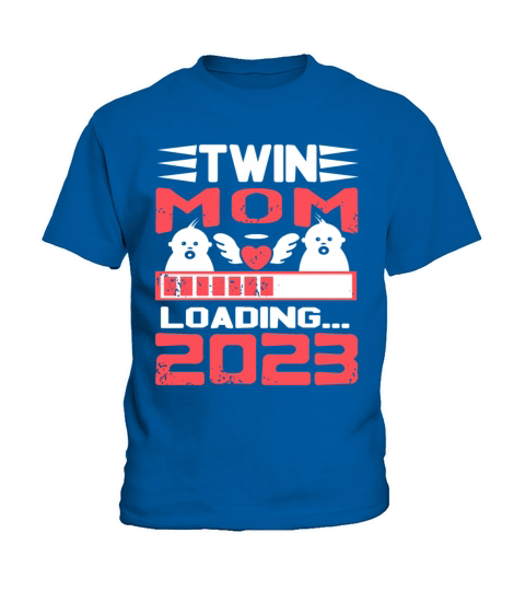 Womens Twin Mama Twin Mom to Be Pregnancy Kids T-Shirt