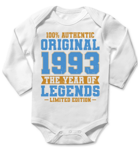 30th birthday vintage 1993 original 1993 Long Sleeve Baby One-Piece