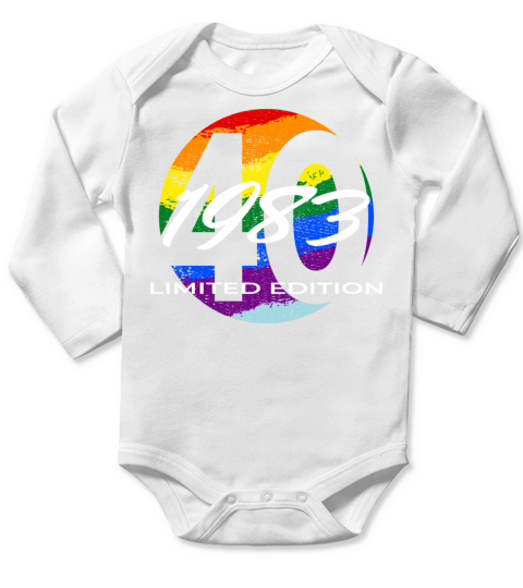 40th birthday men women 40 years 1983 vintage Long Sleeve Baby One-Piece