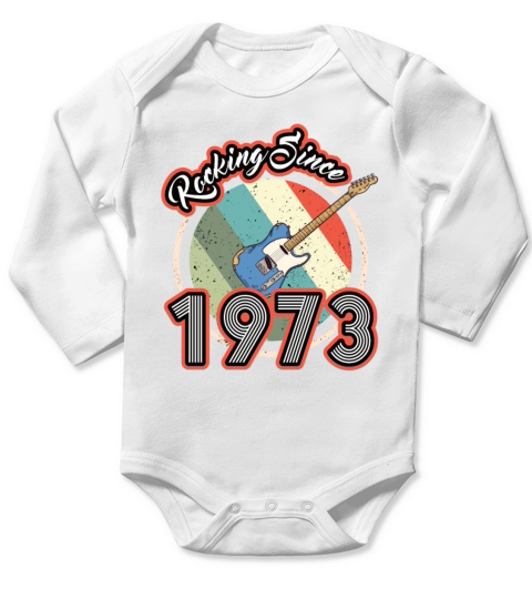 50th birthday vintage 1973 rocking since 1973 Long Sleeve Baby One-Piece