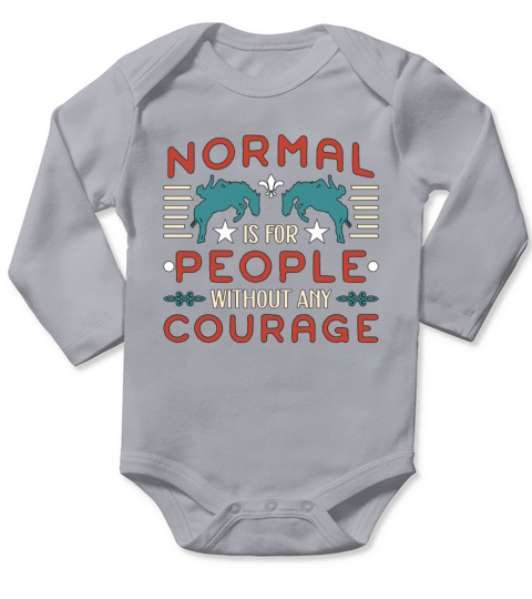 Bareback Riding Normal Is For People Without Rodeo Long Sleeve Baby One-Piece