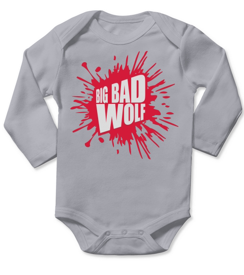 big bad wolf quote Long Sleeve Baby One-Piece