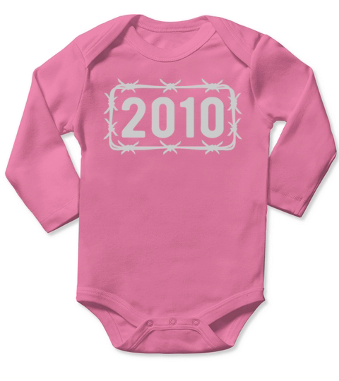 Birthday Vintage 2010 Barbed Wire Long Sleeve Baby One-Piece