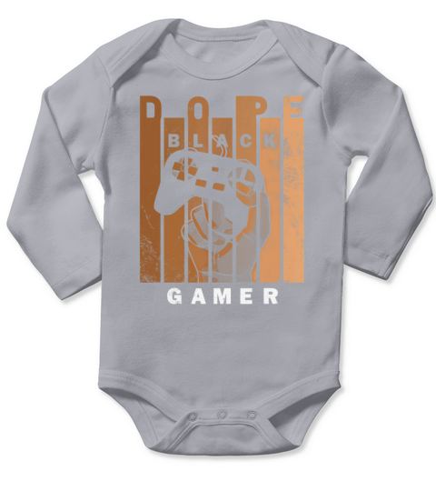 Black Gamer Black histroy month design For Gaming Long Sleeve Baby One-Piece