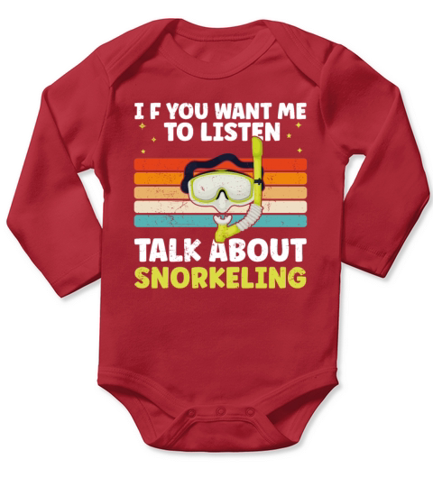 Funny Snorkeling Dive Design For Snorkeler Cool Long Sleeve Baby One-Piece
