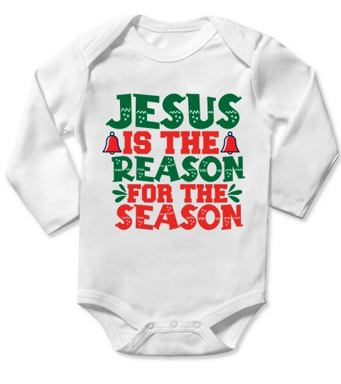 Jesus Is The Reason For The Season Long Sleeve Baby One-Piece